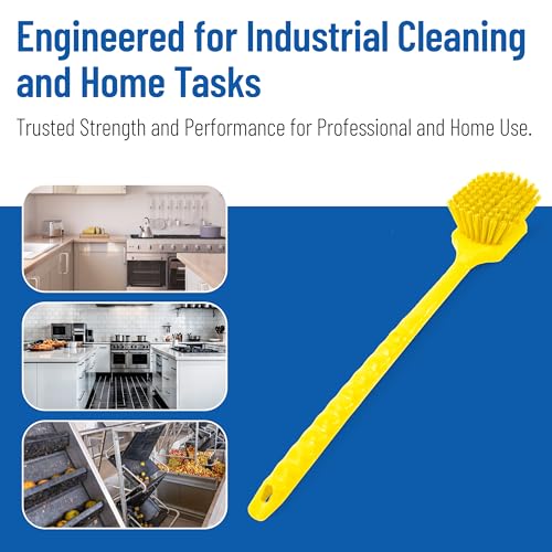 SPARTA 20 Inch Floater Scrub Brush, Polybutylene Bristles, Yellow