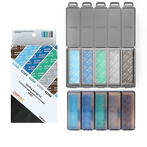 Model Sanding Sponge Combo #1000-#2500 Polishing Model Making Tool - color: #1000-#2500 (#1000, #1200, #1500, #2000, #2500)