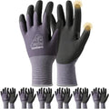 toolant Microfoam Nitrile Work Gloves with Grip, 6 Pairs, Gray, X-Large - color: Gray-6pairs, size: X-Large
