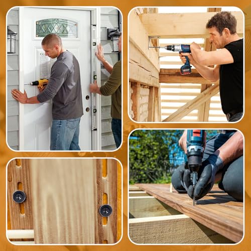 VIGRUE Deck Screws, Wood Screws - Star Drive Decking Screws for Timber, Log, Landscaping Wood, Rust-Resistant, Easy to Install, DIY Projector & Wood Working (50PCS #14X6) - style: 50PCS #14-6 deck screws