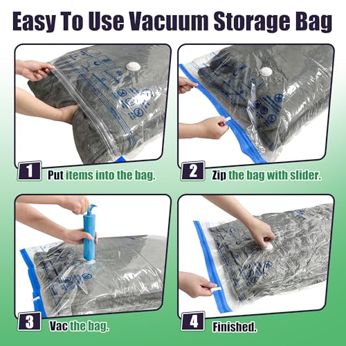 15 Jumbo Vacuum Storage Bags for Bedding, Vacuum Seal Bags for Clothing - size: 15-Jumbo