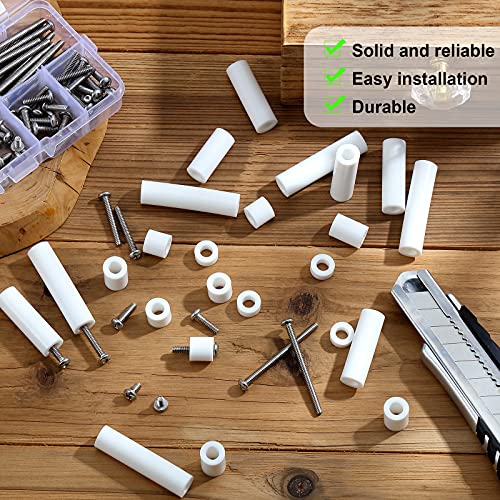 Zonon 150 Pcs Outlet Spacers Electrical Extender Kit Screw Spacers, White - color: White