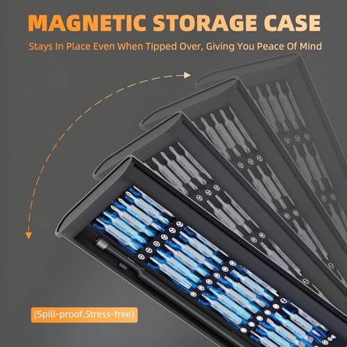 Small Precision Screwdriver Set,50 in 1 Pro Magnetic Mini Repair Tool Kit - color: 50 Iron Gray