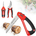 3PC Gardening Tool Set, 7 inch Folding Saw, Pruner & Shears