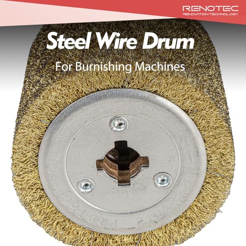 Steel Wire Drum, Copper Plating 0.3mm Wire, 4.33" x 4", 110x100mm, Heavy Rust Removal, for Burnishing Polishing Machine - style: Steel Wire Drum
