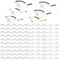 Salfboy Clear Safety Glasses Bulk，ANSI Z87.1 Scratch Resistant Eyewear - color: Colorful
