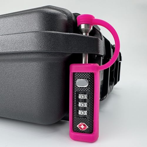LAFENLIN TSA Lock for Gun Case, 3-Dial Combo Padlock - size: Pink-2 Pack