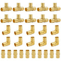 SUNGATOR 30-Pack 1 Inch PEX Fittings Kit, 10 Each Elbow Tee Coupling - size: 1", 30 Pack