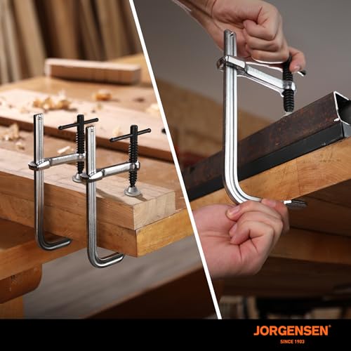 Jorgensen 6-Inch Light-Duty Drop Forged Steel Bar Clamps, 2-Pack - size: 6 Inch