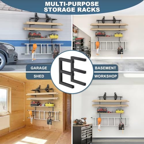 Ultrawall Lumber Storage Rack, Wall Mount Wood Storage Racks - color: Black