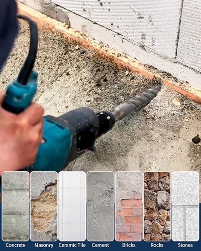 3/4 Inch x 12 Inch SDS Plus Rotary Hammer Drill Bit, Firecore Tungsten Carbide Long Drill Bits for Concrete Masonry Ceramic Tile Cement Walls Brick Rocks Stone, Brocas para Concreto - size: 3/4 in.