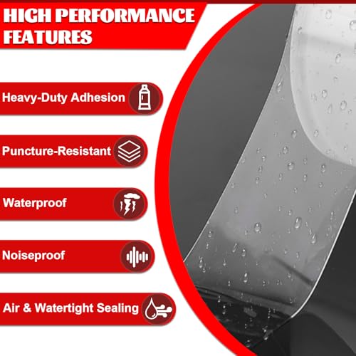 Transparent Window Weather Sealing Tape 3 Inch x 33 FT Weather Stripping Residue-Free Clear Window Insulation Caulk Tape for Shower Glass Gaps and Clear Doors Windows Windproof - size: 3 IN - 33 Ft Clear