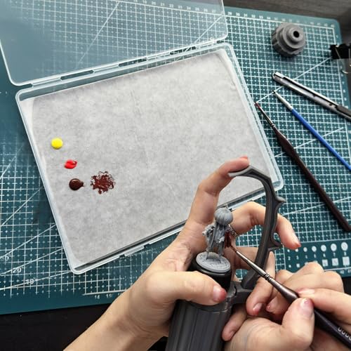 Stay Wet Palette for Acrylic Painting, Wet Pallets for Painting Miniatures Include Wet Pallete Tray, 2 Pcs Sponges and 100 Pcs Hydro Paper to Keep Paint Stay Wet - color: Regular Version