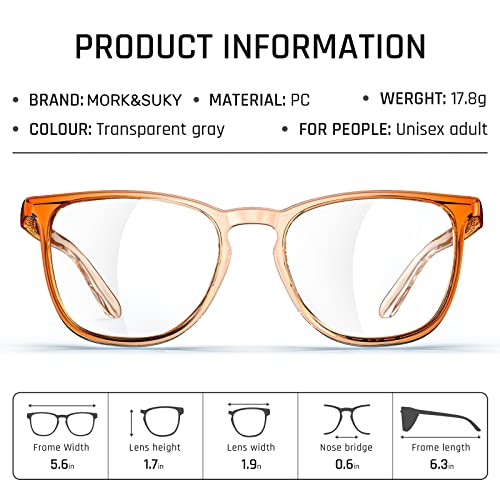 MORK&SUKY Safety Glasses, Stylish Goggles With No Fog Lense, Alternatives To Regular Protective Eyewear For Lab and Nursing. - color: Orange
