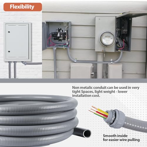 Liquid-Tight Conduit 1-1/2 inch 25ft w/UL Certification - size: 1-1/2inch 25ft