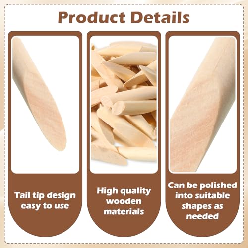 JJUNW 100 Pcs Solid Wood Pocket Hole Plugs, 3/8-Inch Diameter Pocket Hole Jigs Wooden Plugs, Pockets Screw for Pockets Holes Jig Woodworking Tool, Pine Wood Plug for Jig Accessories