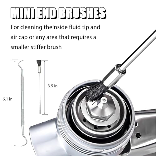 Spray Gun Cleaning Kit, Multi-Purpose Spray Gun Cleaner Brush, Air Paint Airbrush Maintenance Brush