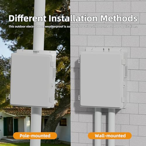Joinfworld Vented Outdoor Enclosure Box 18.1x12.6x6.4 White - size: 18.1"x12.6"x6.4" Non-Slip Buckle