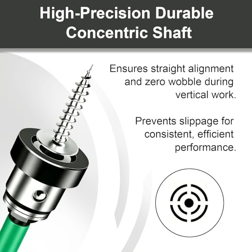 6pcs Drywall Screw Setter Set, 1/4" Hex Adjustable Depth Positioning Bits with 60mm Magnetic Bit Holder Extension Bar, Magnetic Positioning Screwdriver Bits, for Sheetrock and Plasterboard Screws - color: Green