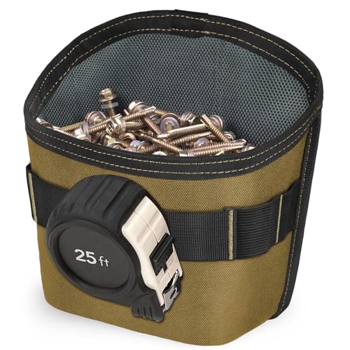 Tool Pouch Nails Screws Bag with Belt Clip (XL, Khaki) - color: Khaki