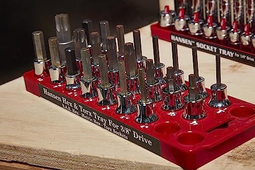 Hansen 9 pc Socket Tray Tool Organizer Pro Pack kit - Includes 1 Each - 92000, 5301, 5302, 50000