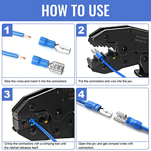 Qibaok 1500pcs Wire Connectors - Insulated Electrical Wire Terminals