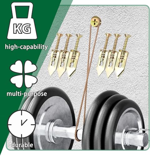 160 PCS Self Drilling Drywall Anchors with Screws 2025 Upgraded Zinc Plated Steel Hollow Wall Anchors(0.47X1.18inch) and Screws, Easy Application No Drill or Holes in Wall - color: 0.47"x1.18"-160PCS