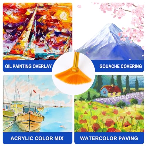 ESRICH 10PCS Paint Brushes, Paint Brush for Acrylic Painting - size: 10p