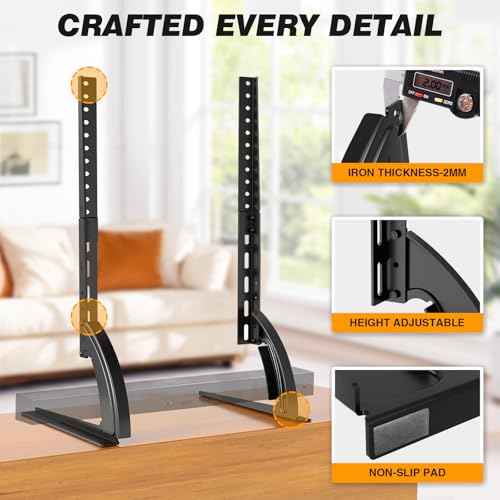 5Rcom TV Stand Mount, Universal Tabletop for 22-65 Inch Flat Screen TVs - size: 22-65inch