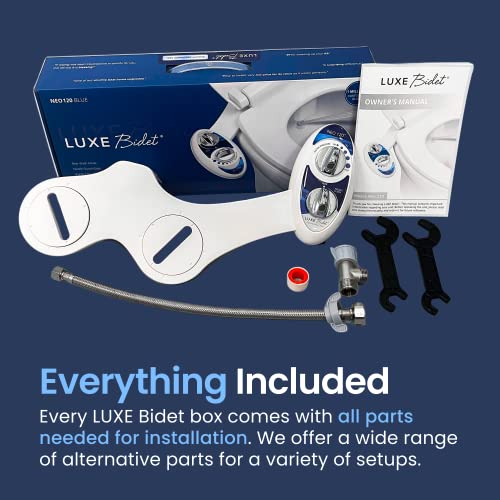 LUXE Bidet NEO 120 - Bidet Attachment for Toilet Seat, Blue - color: Blue