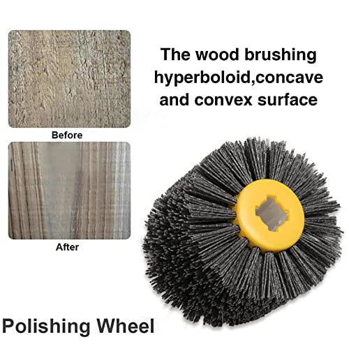 Shinboc 4.7 x 4 Inch Surface Conditioning Tool, 80 Grit Nylon Drawing Wheel - style: 80 Grit