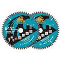 6-1/2 Inch Miter/Table Saw Blades 2pcs, 60 Teeth ATB TCT Fine Finish Wood Cutting Circular Saw Blade with 4/5|5/8 Inch Arbor - size: 165mm 60T