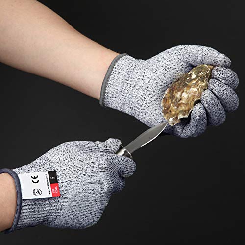 2PCS Cut Resistant Gloves, Cutting Gloves Level 5 Protection for Kitchen - size: Large, style: Original
