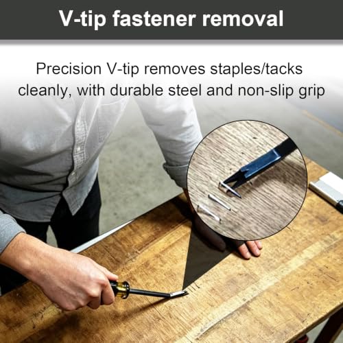 Heavy Duty Upholstery Staple Remover,Construction Staple Puller Tack Lifter Tool for Carpet, Furniture, Floor, Photo Frame, Wooden Surfaces for Removing Nails,Staples,and Tacks (1 pcs) - color: 1 Pcs