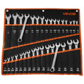 VEVOR Combination Wrench Set, 32-Piece SAE and Metric, 12-Point Box End and 15° Angled Open End Combination Wrenches with Roll Up Pouch, Carbon Steel, for General Household and Automotive Repairs - size: 32PCS (Metric&SAE), style: Regular
