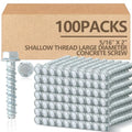 Tandefio 100 Pack 5/16 x 2 Concrete Anchors and Screw Kits Galvanized - size: 5/16" X 2"