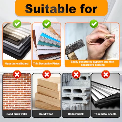 50 Set Self Drilling Drywall Anchors and Screws,Dry Wall Anchors Heavy Duty,Screws and Anchors Repair Tools for Wet and Drywall Fixing Picture,Furniture,Flags,Outdoor Decor-1.18inch