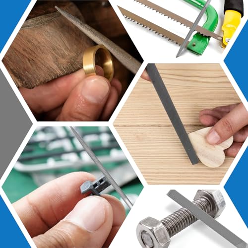 6PCS Metal Needle File Set, 6.3-Inch Mini Hand Files for precision repairs