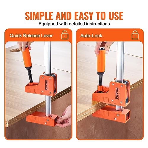 VEVOR 50" Parallel Bar Clamp Set, 1100 lbs Load Limit, 2-Pack - size: 50"(2 Pack), style: Heavy-Duty