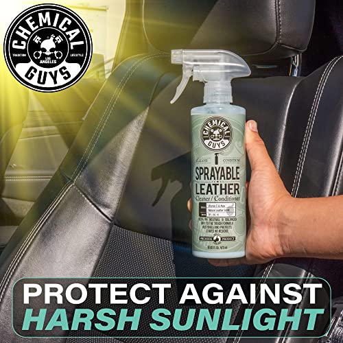 Chemical Guys, Sprayable Leather Cleaner & Conditioner in One Spray, 16 oz - size: 16 Fl Oz (Pack of 1), style: Cleaner