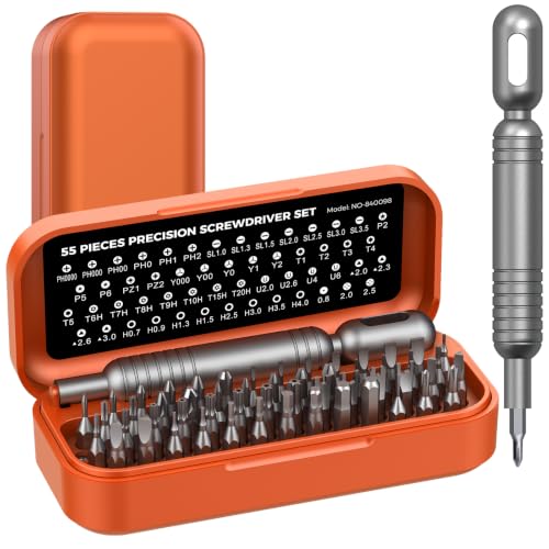 LIFEGOO 55-in-1 Precision Screwdriver Set Mini Magnetic Repair Tool Kit - color: Orange