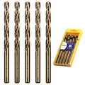 5/16 Inch Cobalt Drill Bits 5Pcs - HPHOPE M35 HSS Metal Twist Drill Bits Set, Jobber Drill Bits Length and Straight Shank, Suitable for Drilling in Hard Metal, Stainless Steel, Cast Iron - size: 5/16-inch, 5Pcs