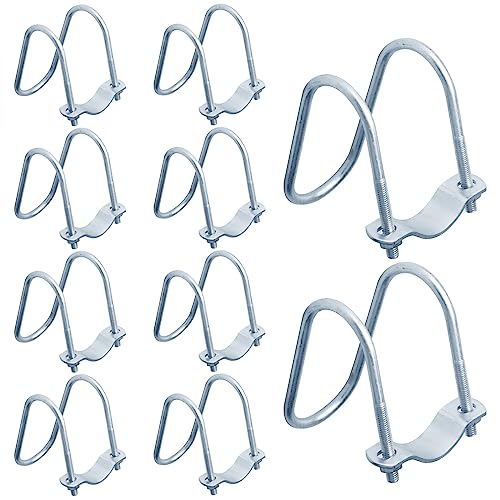 10 Sets 1-5/8" OD Cross Pipe Clamp Connector, Greenhouse Crossover Clamp - size: 1-5/8" OD
