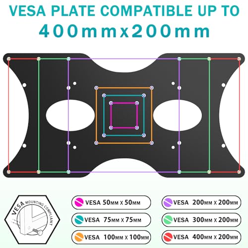 Black VESA TV Mount Adapter Plate Bracket