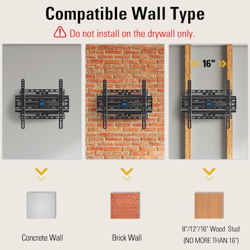 Mounting Dream Full Motion TV Wall Mount for 32-70 Inch TVs up to 99lbs - size: For 32" to 70" TVs, 16" Studs