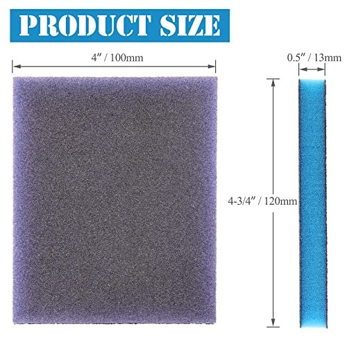 16Pcs 280 Grit Sanding Sponge, Jamiikury Sanding Blocks Washable and Reusable, Wet Dry Sandpaper Sponge for Wood Metal Furniture Paint and Drywall - size: 280 Grits