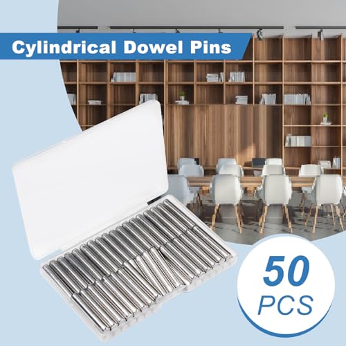 50Pcs M5 x 30mm (Approx 3/16" x 1-3/16") 304 Stainless Steel Dowel Pins - size: M5 x 30mm