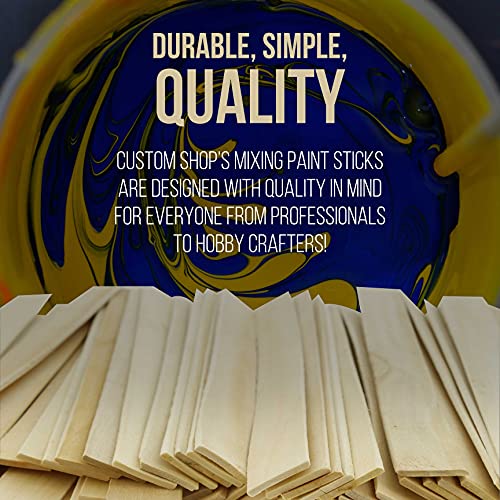 Custom Shop Craft and Paint Sticks - 12" Inch Wood Stirrers/Paddles - size: 12" - Box of 1000