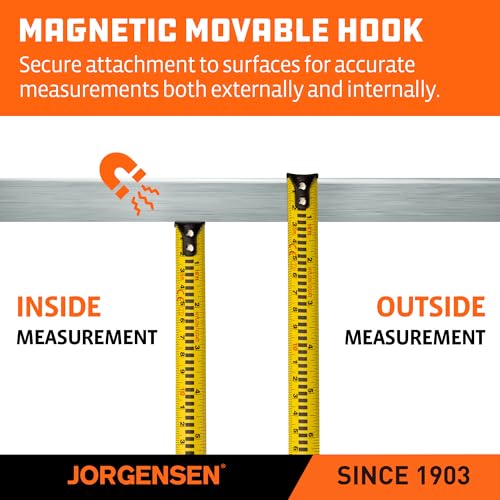 JORGENSEN Digital Tape Measure,16Ft Rechargeable Digital Measuring Tape