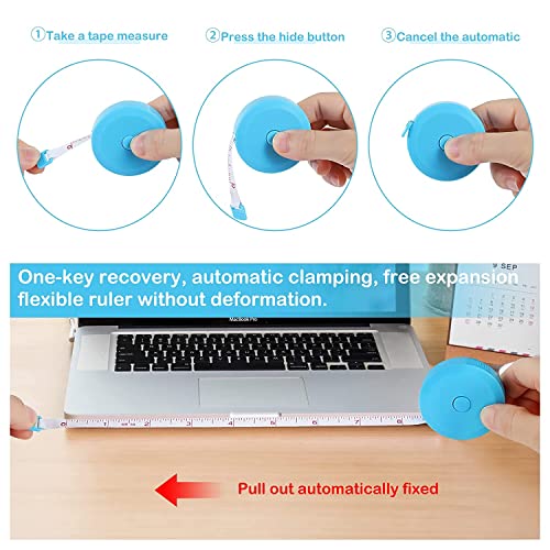 4 Pack Soft Retractable Measuring Tape,60-Inch 150cm,Purple Double Scale Tape Measure for Body Measuring Sewing Tailor Cloth Knitting Home Craft Measurements - color: 4 Pack (purple)